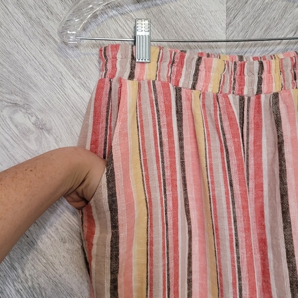 Soft Surroundings Striped Palette Pants Linen Medi - Picture 4 of 11